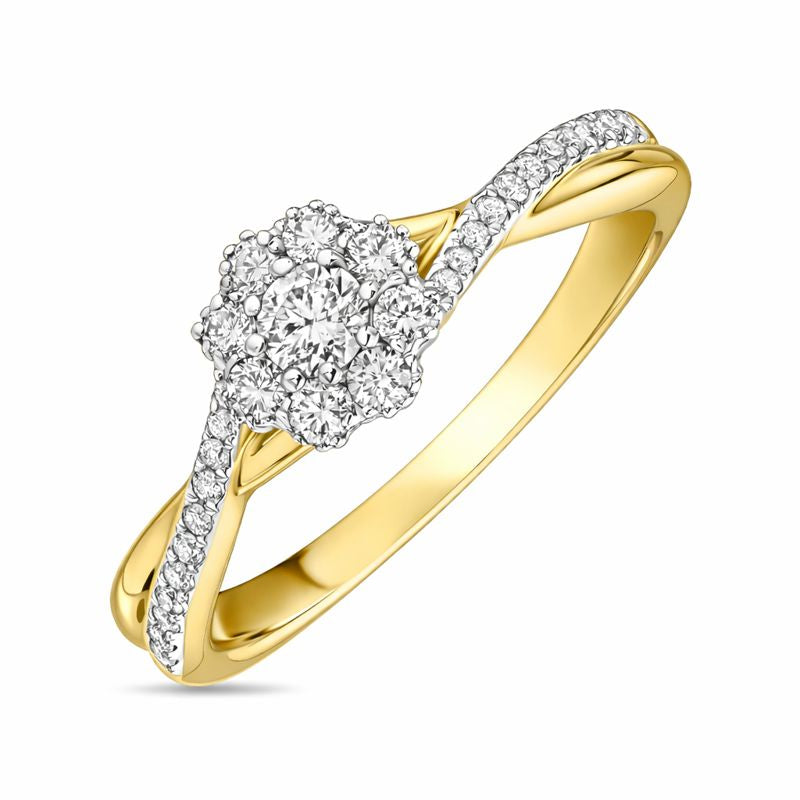 Twist Bloom Engagement Ring